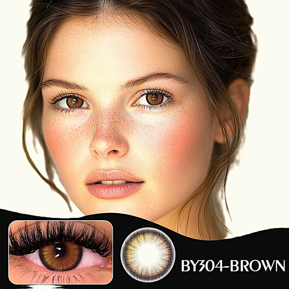 Silky Cocoa Brown Contact Lenses