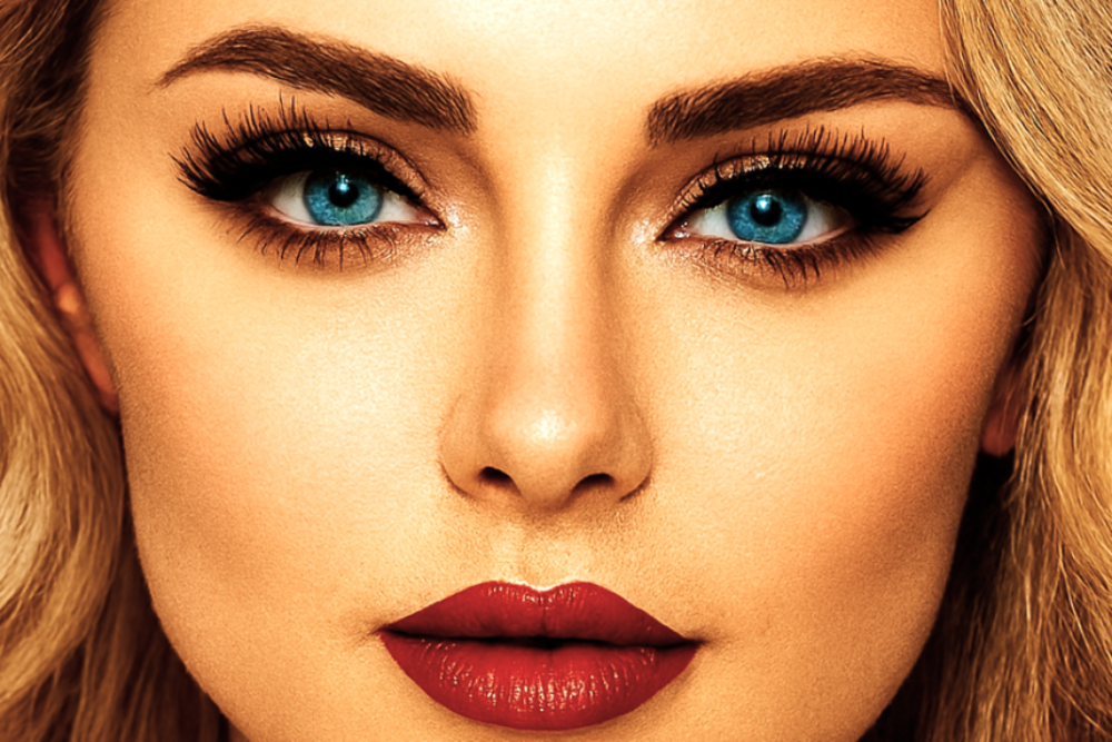 Dopamine Blue Burst Contact Lenses