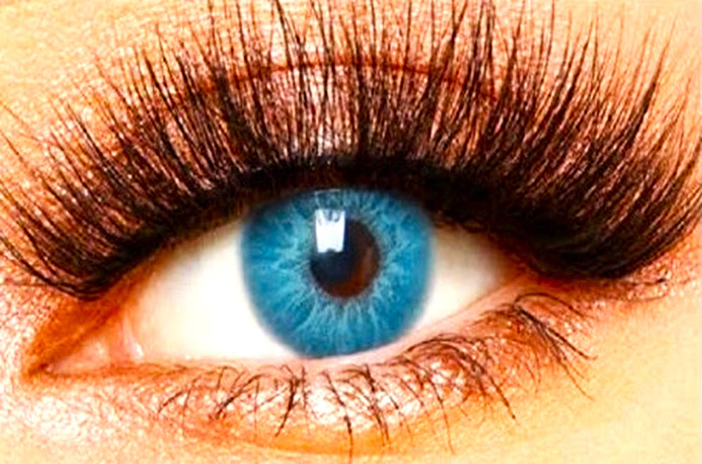 Dopamine Blue Burst Contact Lenses